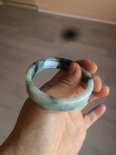 Load image into Gallery viewer, 51.7mm certified Type A 100% Natural s dark green/purple midsummer forest square Jadeite Jade bangle AF77-0400
