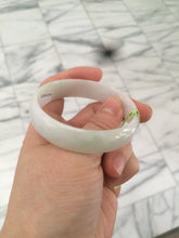 Load image into Gallery viewer, 52.4mm certified Type A 100% Natural light green/white/purple thin Jadeite Jade bangle Z98-7327
