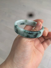 Load image into Gallery viewer, 51.7mm certified Type A 100% Natural s dark green/purple midsummer forest square Jadeite Jade bangle AF77-0400
