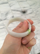 Load image into Gallery viewer, 52.4mm certified Type A 100% Natural light green/white/purple thin Jadeite Jade bangle Z98-7327
