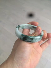 Load image into Gallery viewer, 51.7mm certified Type A 100% Natural s dark green/purple midsummer forest square Jadeite Jade bangle AF77-0400
