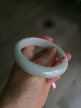 Load image into Gallery viewer, 57mm certified type A 100% Natural white green jadeite jade bangle AD52-9288
