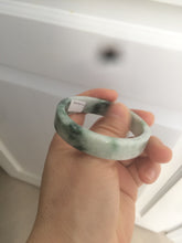 Load image into Gallery viewer, 51.7mm certified Type A 100% Natural s dark green/purple midsummer forest square Jadeite Jade bangle AF77-0400
