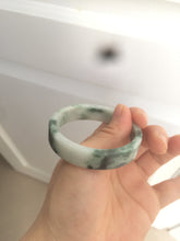 Load image into Gallery viewer, 51.7mm certified Type A 100% Natural s dark green/purple midsummer forest square Jadeite Jade bangle AF77-0400
