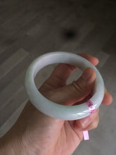 Load image into Gallery viewer, 57mm certified type A 100% Natural white green jadeite jade bangle AD52-9288
