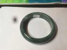 Load image into Gallery viewer, 58mm certified type A 100% Natural dark green jadeite jade bangle D93-9240
