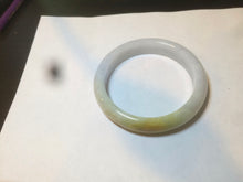 Load image into Gallery viewer, 54mm 100% natural Type A yellow/white jadeite jade bangle Z107
