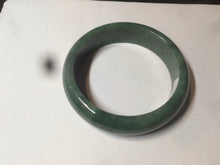 Load image into Gallery viewer, 58mm certified type A 100% Natural dark green jadeite jade bangle D93-9240
