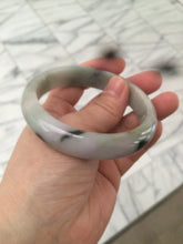 Load image into Gallery viewer, 58.6mm certified type A 100% Natural green/brown/purple/gray Jadeite Jade bangle F103
