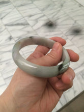 Load image into Gallery viewer, 58.6mm certified type A 100% Natural green/brown/purple/gray Jadeite Jade bangle F103
