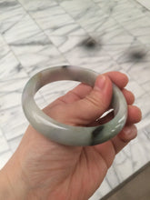 Load image into Gallery viewer, 58.6mm certified type A 100% Natural green/brown/purple/gray Jadeite Jade bangle F103
