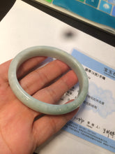 Load image into Gallery viewer, 52.4mm Certified 100% natural Type A light green oval jadeite jade bangle Y120-2491
