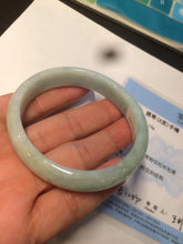 Load image into Gallery viewer, 52.4mm Certified 100% natural Type A light green oval jadeite jade bangle Y120-2491
