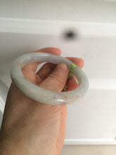 Load image into Gallery viewer, 54.5mm 100% natural Type A green/white with red floating flowers jadeite jade bangle AK3-1387
