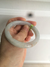 Load image into Gallery viewer, 54.5mm 100% natural Type A green/white with red floating flowers jadeite jade bangle AK3-1387
