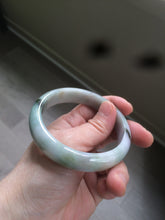 Load image into Gallery viewer, 58.6mm certified type A 100% Natural green/brown/purple/gray Jadeite Jade bangle F103
