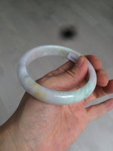 Load image into Gallery viewer, 59mm certified 100% natural green/purple/yellow jadeite jade bangle AD88-7516
