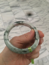 Load image into Gallery viewer, 58.2mm certified type A 100% Natural green/white/purple Jadeite Jade bangle Z97-6205
