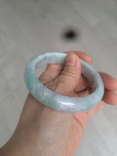 Load image into Gallery viewer, 55.7mm certified 100% natural Type A sunny green/white/purple jadeite jade bangle C61-00514
