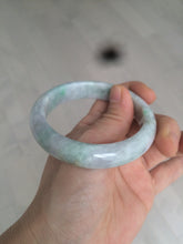 Load image into Gallery viewer, 55.7mm certified 100% natural Type A sunny green/white/purple jadeite jade bangle C61-00514
