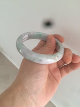 Load image into Gallery viewer, 55.7mm certified 100% natural Type A sunny green/white/purple jadeite jade bangle C61-00514
