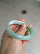 Load image into Gallery viewer, 49mm certified Type A 100% Natural light green oval Jadeite Jade bangle AC31-7119
