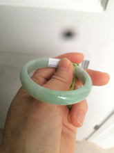 Load image into Gallery viewer, 49mm certified Type A 100% Natural light green oval Jadeite Jade bangle AC31-7119
