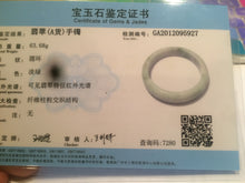 Load image into Gallery viewer, 57.8mm 100% natural certified light green/purple jadeite jade bangle X54-5927
