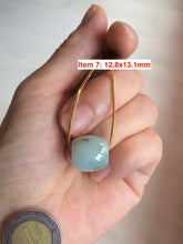 Load image into Gallery viewer, Type A 100% Natural  green/purple Jadeite Jade LuluTong (Every road is smooth) pendant M79
