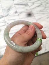 Load image into Gallery viewer, 55mm 100% natural certified light green/purple round cut jadeite jade bangle U18-1151
