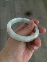 Load image into Gallery viewer, 55.7mm Certified Type A 100% Natural sunny green Jadeite Jade bangle A65-3328
