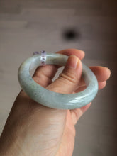 Load image into Gallery viewer, 50.5mm Certified type A 100% Natural light green/purple Jadeite Jade bangle D51-3534
