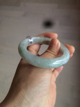 Load image into Gallery viewer, 50.5mm Certified type A 100% Natural light green/purple Jadeite Jade bangle D51-3534
