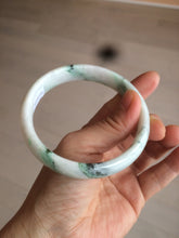 Load image into Gallery viewer, 61.3mm Certified Type A 100% Natural sunny green/white/light purple jadeite Jade bangle S45-7278
