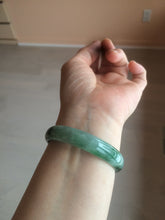 Load image into Gallery viewer, 50.2mm Certified Type A 100% Natural sunny green/dark green Jadeite Jade bangle D45-0105
