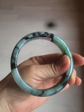 Load image into Gallery viewer, 59mm Certified Type A 100% Natural green black blue Jadeite Jade bangle AQ42-2259
