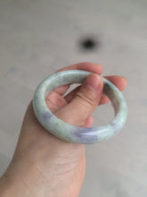 Load image into Gallery viewer, 53.8mm 100% natural Type A light green/purple jadeite jade bangle C49-2210
