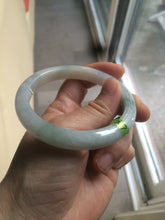Load image into Gallery viewer, 56.4mm Type A 100% Natural light green  Jadeite Jade bangle Q32
