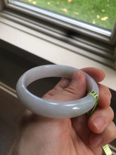 Load image into Gallery viewer, 51.5mm Certified Type A 100% Natural light green/yellow jadeite jade bangle A58-2868
