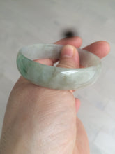 Load image into Gallery viewer, 52.7mm Type A 100% Natural icy sunny green/purple/gray/black Jadeite Jade bangle AT49
