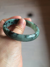 Load image into Gallery viewer, 51mm certified Type A 100% Natural green/blue oval Jadeite Jade bangle AQ41-2254
