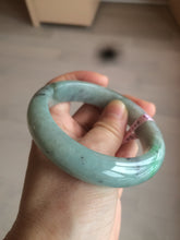Load image into Gallery viewer, 57.9mm Certified Type A 100% Natural sunny green/dark green/black Jadeite Jade bangle  AJ41-0082
