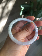 Load image into Gallery viewer, 55.7mm certified 100% natural green/white/purple round cut jadeite jade bangle E52-5262
