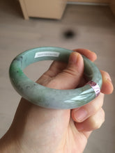 Load image into Gallery viewer, 57.9mm Certified Type A 100% Natural sunny green/dark green/black Jadeite Jade bangle  AJ41-0082
