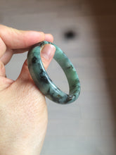 Load image into Gallery viewer, 51mm certified Type A 100% Natural green/blue oval Jadeite Jade bangle AQ41-2254
