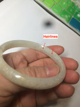 Load image into Gallery viewer, 55.5 mm Certified type A 100% Natural beige/yellow/white Jadeite bangle S43-7293
