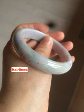 Load image into Gallery viewer, 58.1mm 100% natural type A certified light green/purple jadeite jade bangle AQ5-0684
