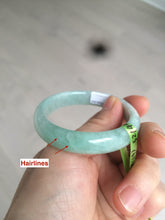 Load image into Gallery viewer, 49mm certified Type A 100% Natural light green oval Jadeite Jade bangle AC31-7119
