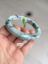 Load image into Gallery viewer, 58.2mm certified type A 100% Natural green/white/purple Jadeite Jade bangle Z97-6205
