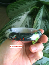 Load image into Gallery viewer, 57.8mm certified  100% natural light green/purple jadeite jade bangle F110-6206
